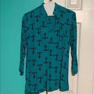 Escapada 3/4 Length Anchor Blouse
